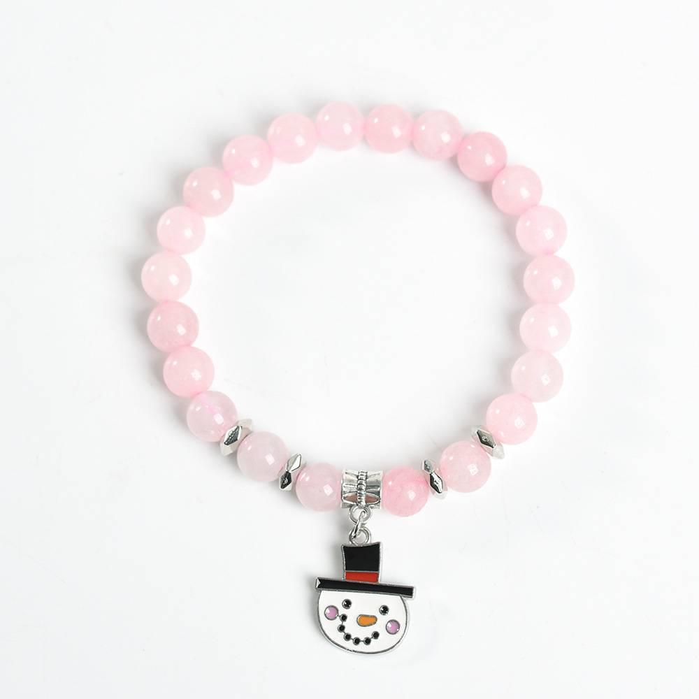 Snowman Charm Crystal Bracelet