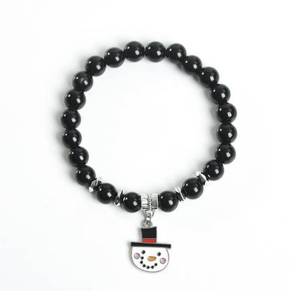 Snowman Charm Crystal Bracelet