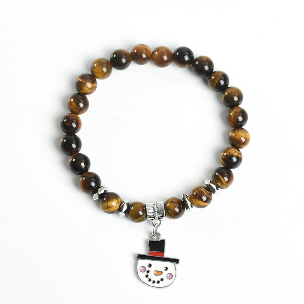 Snowman Charm Crystal Bracelet