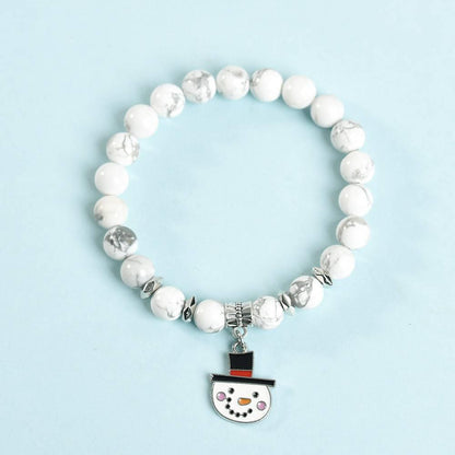 Snowman Charm Crystal Bracelet