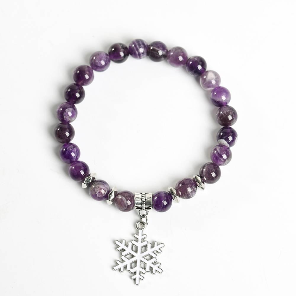 Snowflake Charm Crystal Bracelet