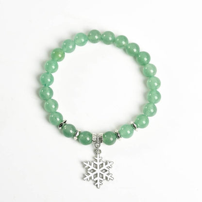 Snowflake Charm Crystal Bracelet