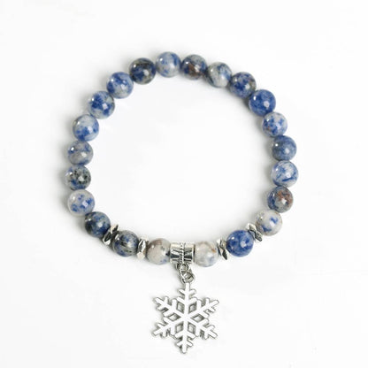 Snowflake Charm Crystal Bracelet