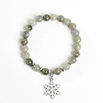 Snowflake Charm Crystal Bracelet