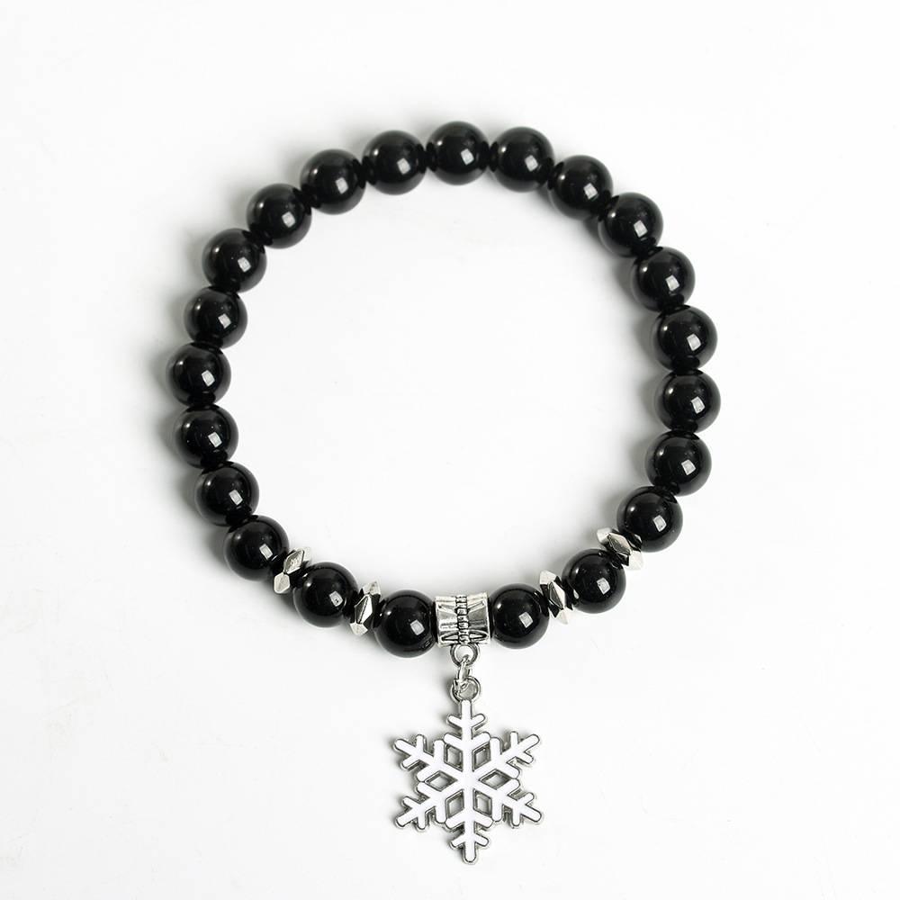 Snowflake Charm Crystal Bracelet