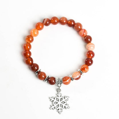 Snowflake Charm Crystal Bracelet