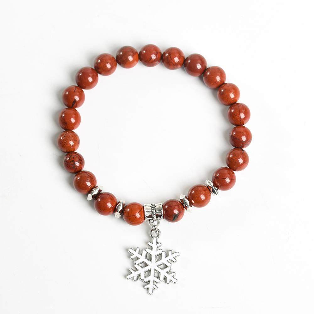 Snowflake Charm Crystal Bracelet