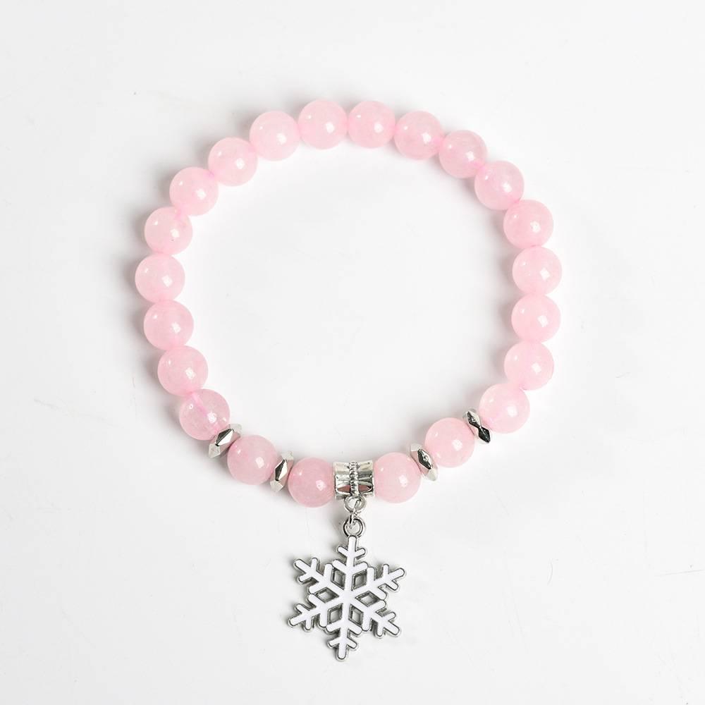 Snowflake Charm Crystal Bracelet