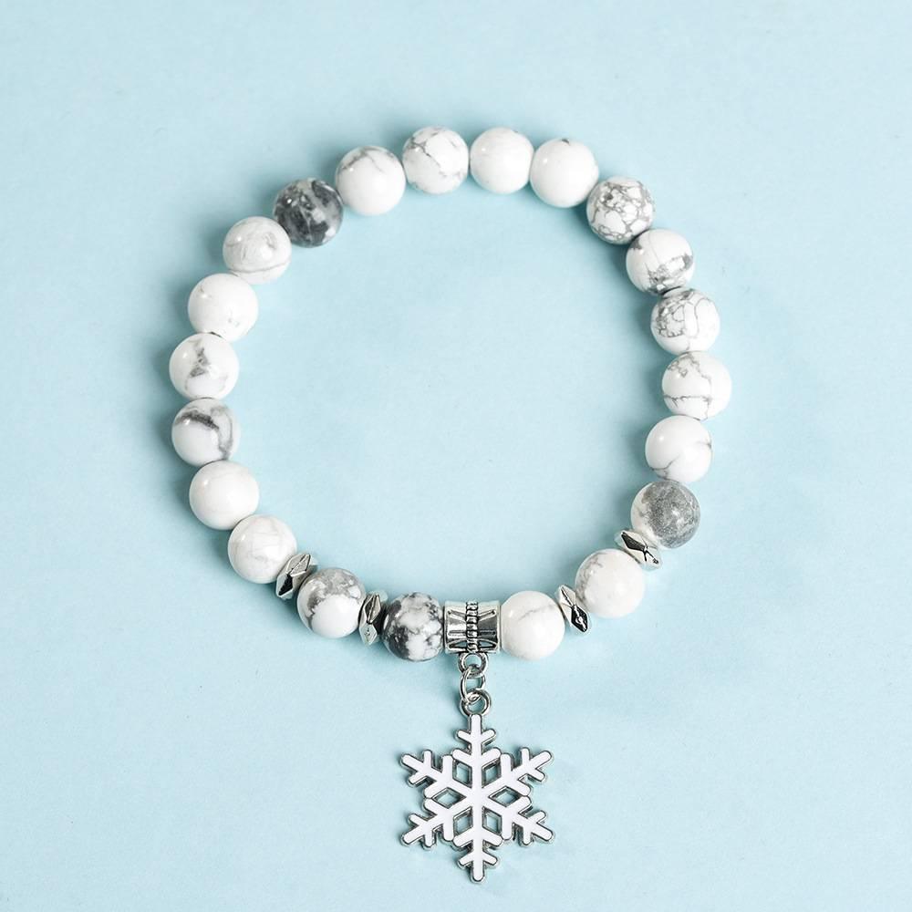 Snowflake Charm Crystal Bracelet