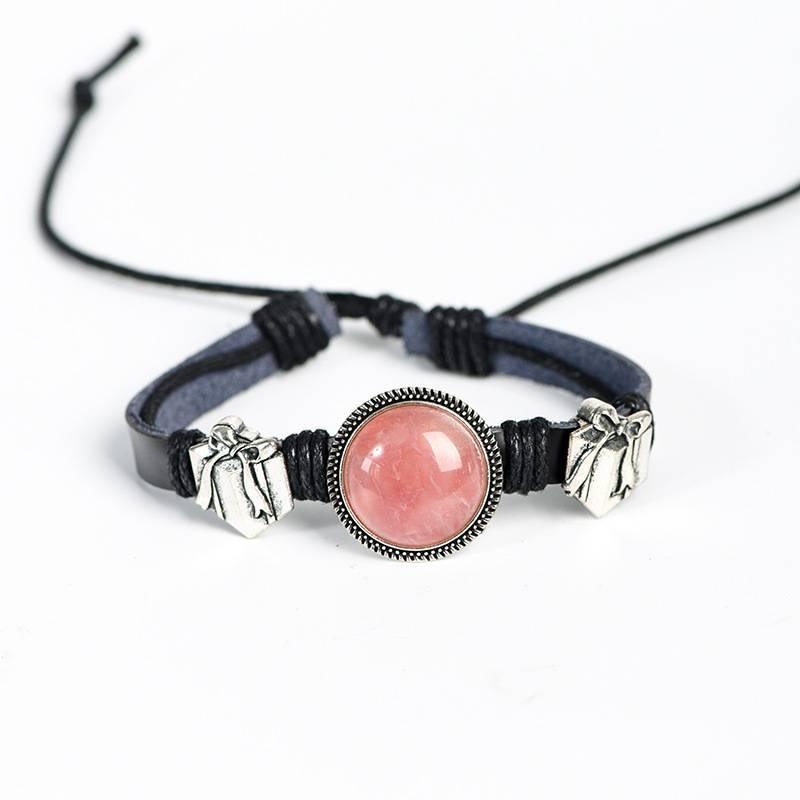 Santa Gift Crystal Button Bracelet